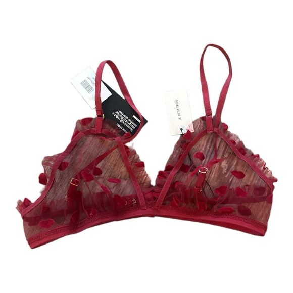 Le petit Trou brick red tulle bra • Small - Picture 3 of 6